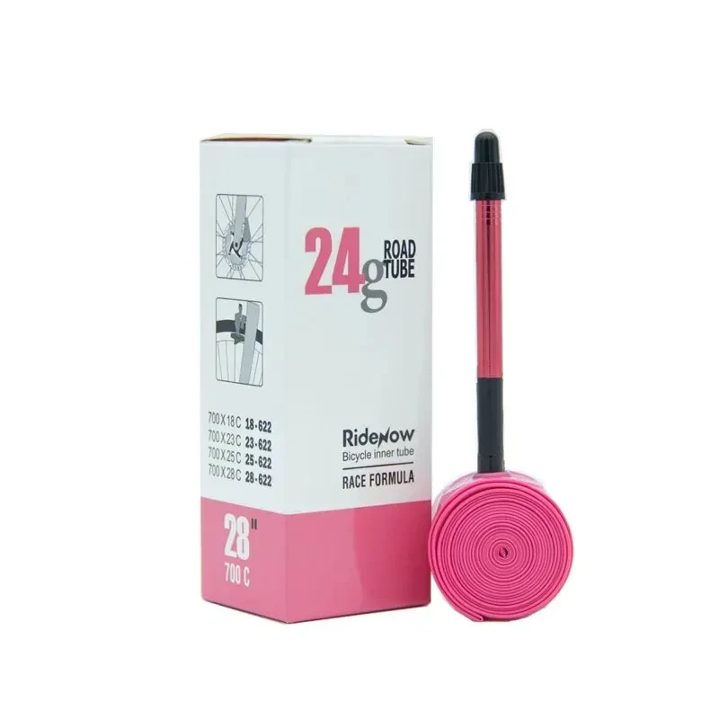 Ridenow 1Pcs 2024 알루미늄 밸브 자전거 내부 튜브 슈퍼 라이트 700C 도로 TPU 타이어 65 85mm 길이 FV
