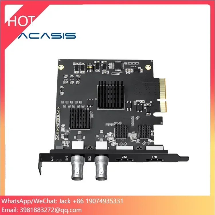 

Acasis 4-Channel SDI and HD-Compatible Audio Video Capture Card Game Live Streaming Box Recording for PS4 DVD Camcorder Camera