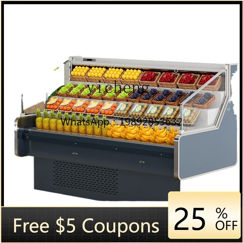 

ABB Display Cabinet Fruit Fishing Refrigerator Fruit Cutting Cabinet Fruit Fresh Keeping Cabinet Supermarket Refrigerator