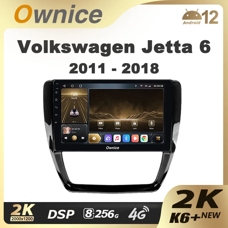 Ownice K6+ 2K for Volkswagen Jetta 6 2011 - 2018 Car Radio Multimedia Video Player Navigation Stereo GPS Android 12 No 2din  DVD