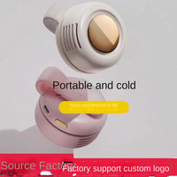 TS 2025 Mini Clip Fan Hanging Waist Neck Fan 900mah USB Leafless Electric Cooling Fan 3Speed Portable Cooler Air Conditioner for