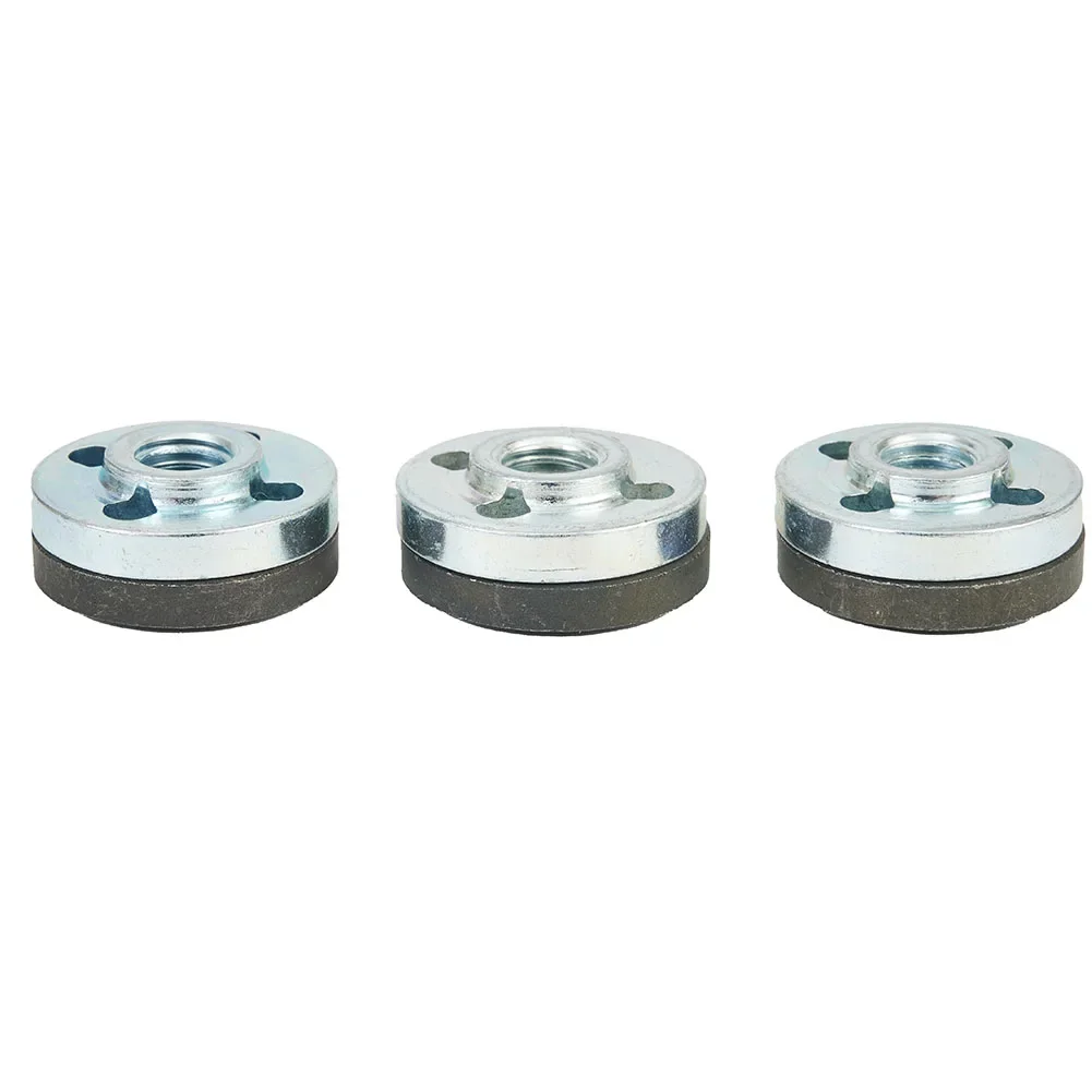 Aço Lock Nuts Flange Nut, Inner e Outer Kit, Angle Grinder Tool, Preto e Prata Acessórios, Alta Qualidade, 6 Pcs