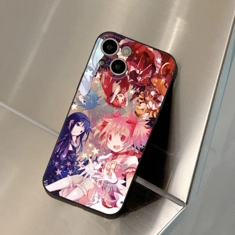 Puella Magi Madoka Magica Anime Phone Case FOR IPhone 14 13 11 12 Pro 8 7 Plus X 13 Pro MAX XR XS MINI SE 2020 Black Covers image 6
