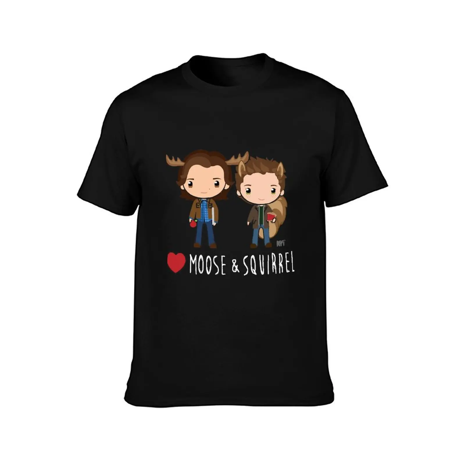 Love Moose & amp; Squirrel - Supernatural T-Shirt Christmas Theme Tee Top T-Shirt