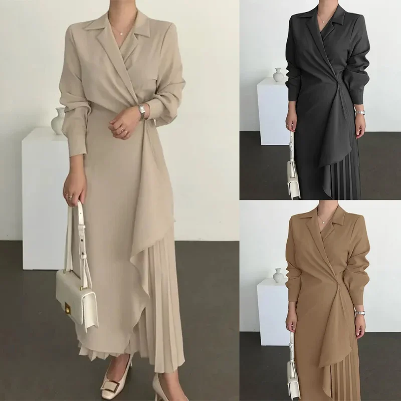 Muslim Women's Shirt Dress Abaya Dress Elegant Long-sleeved Tunic Dress Suit Jacket Ramadan Islamic Ghirba Party Kaftan Robe