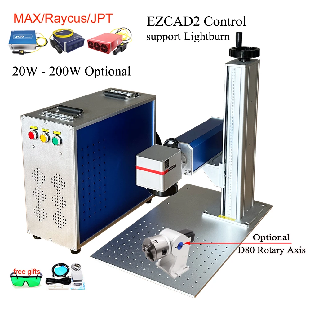 Ezcad Raycus 20W 30w 50w Fiber Laser Marking Machine JPT 200W MOPA JPT 100W For Gold Silver Jewelry Metal Engraving Cutting