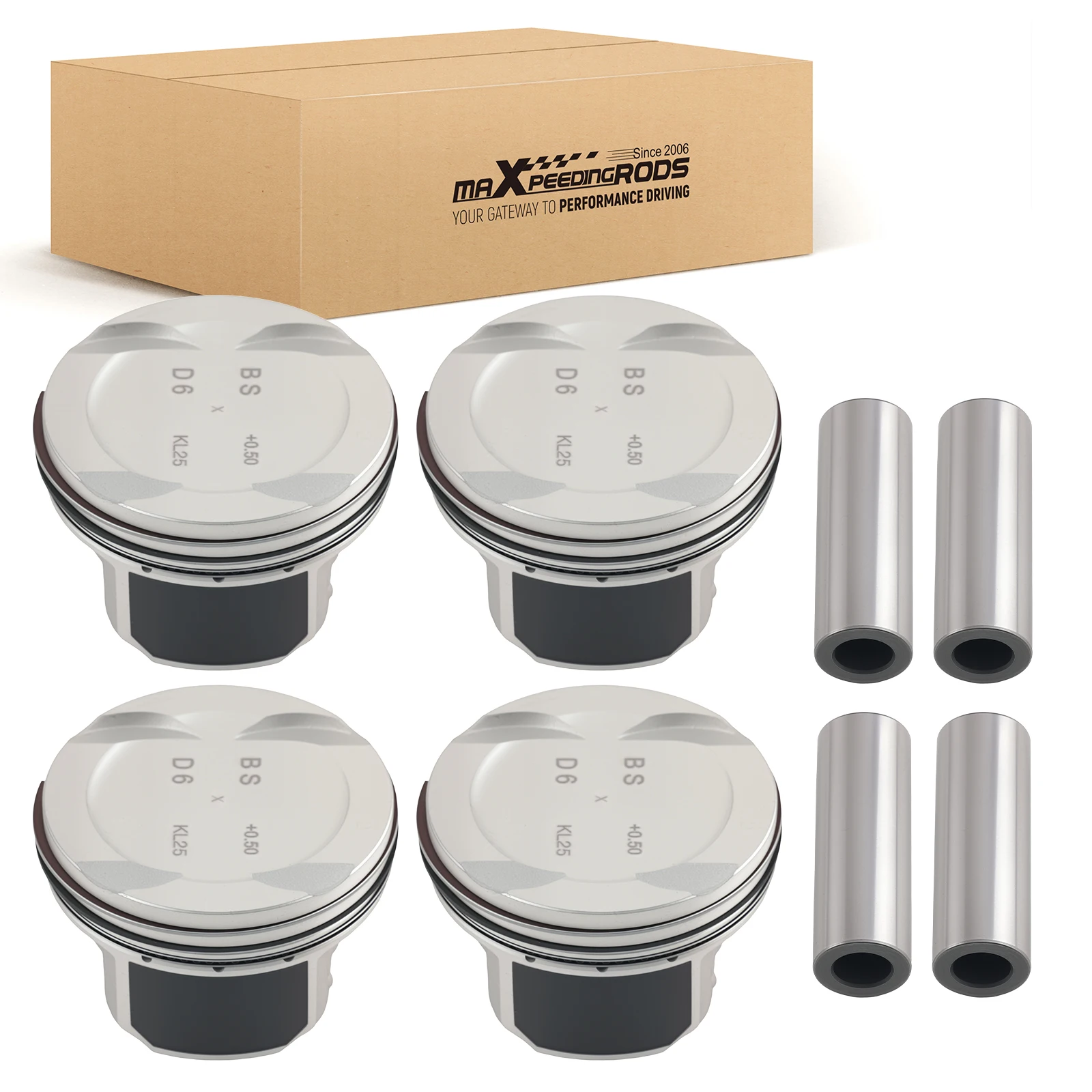 Oversize +0.50MM Piston & Rings Set For  Hyundai Kia Accent Rio 1.6L 2012-16 for 230412B910, 23041-2B920, 230412B920 230412B900