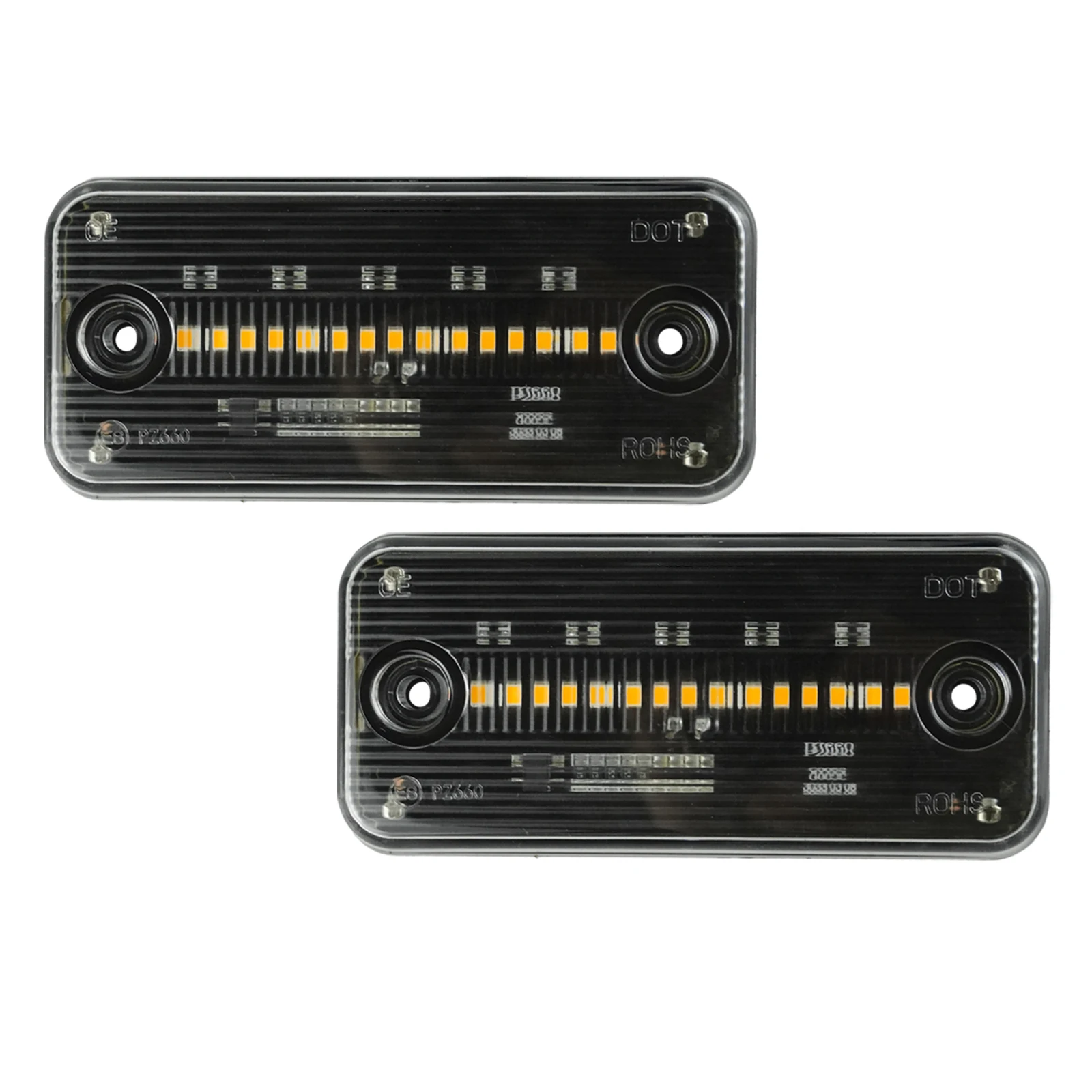 2x Clear Lens LED Side Marker Indicator Repeater Turn Signal Light For Fiat Ducato 250 Peugeot Boxer Citroen Relay 2006+