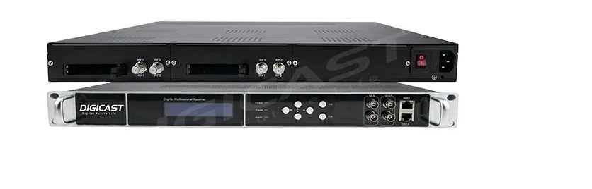 DIGICAST Multi Channels Encrypted Tuners DVB 2 ASI Input RF Professional Receiver Satellite TV Receiver