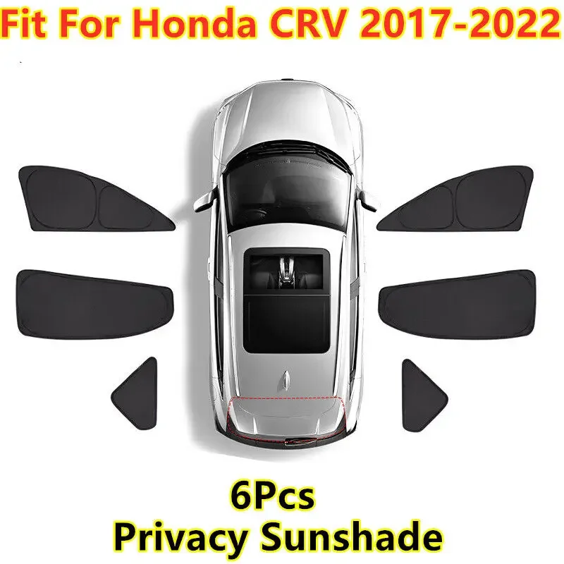 

6 шт., солнцезащитный козырек для боковых окон Honda CRV 2017 2018 2019 2020 2021 2022