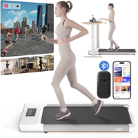 15.55*35.43 Run Area Inch 3 in 1 Portable 300 Lbs Treadmill with Remote Control LED Display 2.5 HP Quiet Walking Jogging Machine