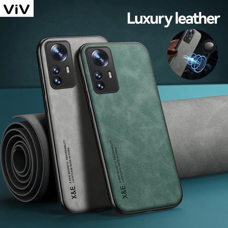 Magnetic Lambskin Case For Xiaomi 13 Lite 12T 11T 12 Pro 12x mi12 12s Ultra mi13 Mi 11 12 Lite Protective Comfort Leather Cover