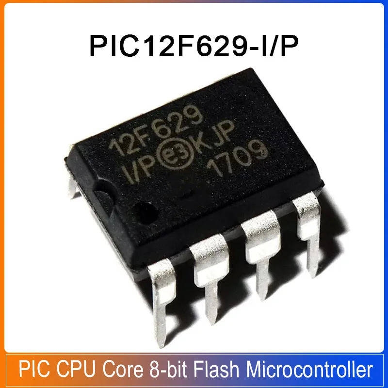 10/5/1PCS PIC12F629-I/P PIC12F629 DIP8 Direct Insert PIC12F675-I/P PIC12F675 DIP-8 PIC 8-bit Flash Microcontroller DIP-8 12F629