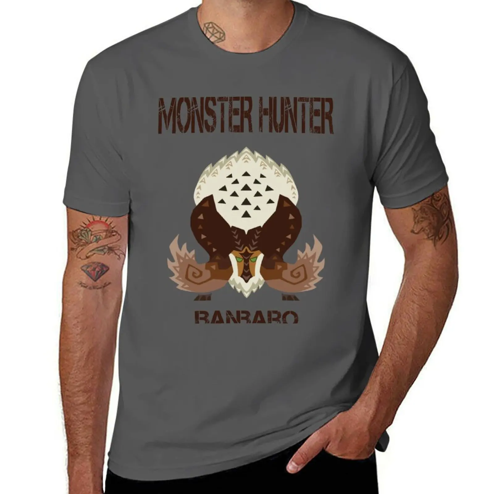 

Monster Hunter Banbaro T-Shirt printed t shirts for man t shirt custom print anime t shirts oversize T-Shirt