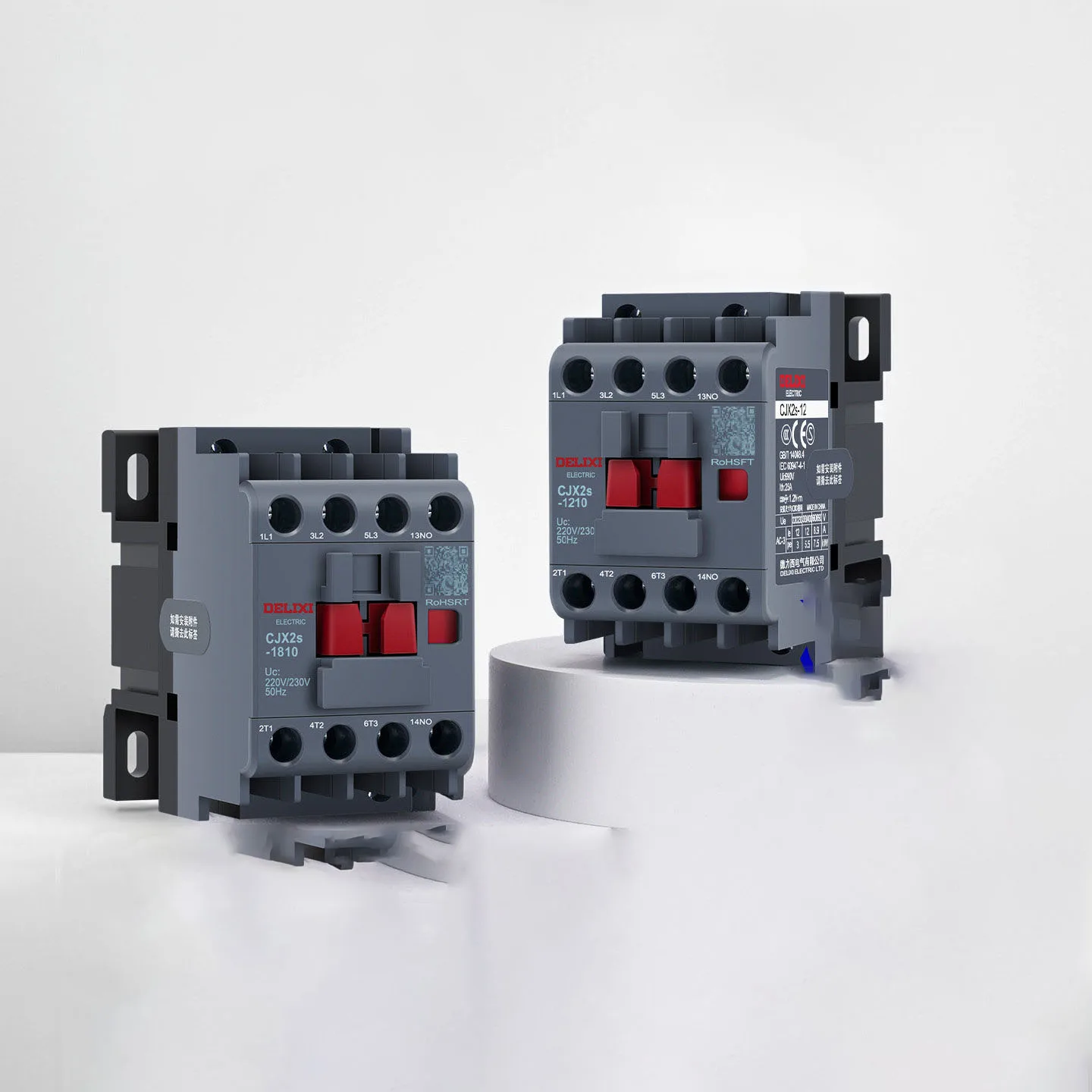 AC Contactor CJX2S0910, 3-Pole for Elevator Operation, AC220V/24V, 12A 18A 25A