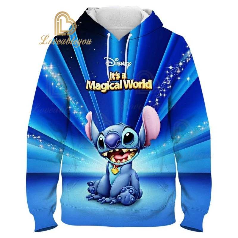 Lilo Stitch 3D Printed Hoodie for Kids Children\'s Reuben Woops Long Sleeve Loose Clothes Casual Top Boys and Girls Hoodies