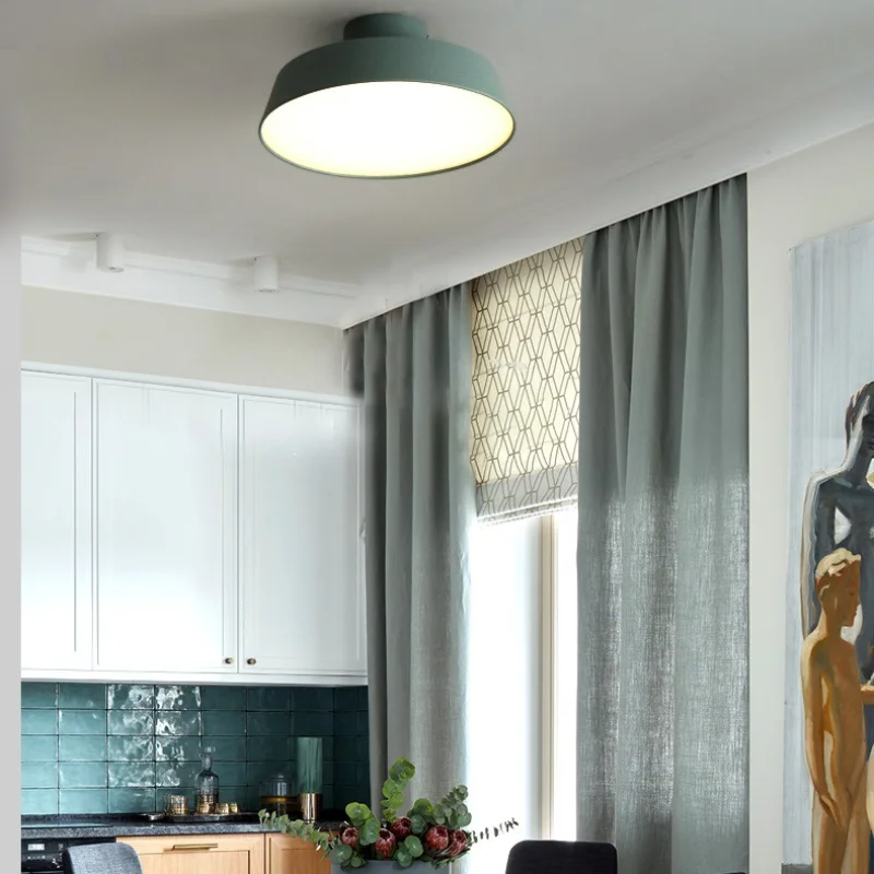 Nordic Ceiling Light Ceiling Chandelier Restaurant Study Bedroom Aisle Balcony Ceiling Lamp Modern LED Pot Cover indoor lighting