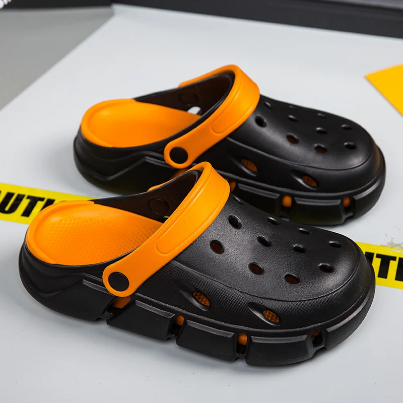 Summer Men Rubber Sandals Garden Shoes Clogs Fashion Beach Shoes Platform Thick Soles Soft Comfortable 5cm High - Image 5