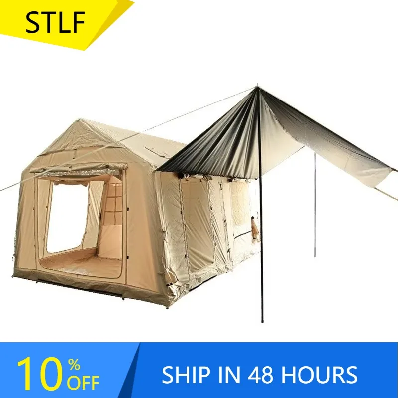 

2025 Quick 2-Minute Setup 2-8 Person Inflatable Camping Tent Waterproof Oxford Fabric Outdoor Air Tent