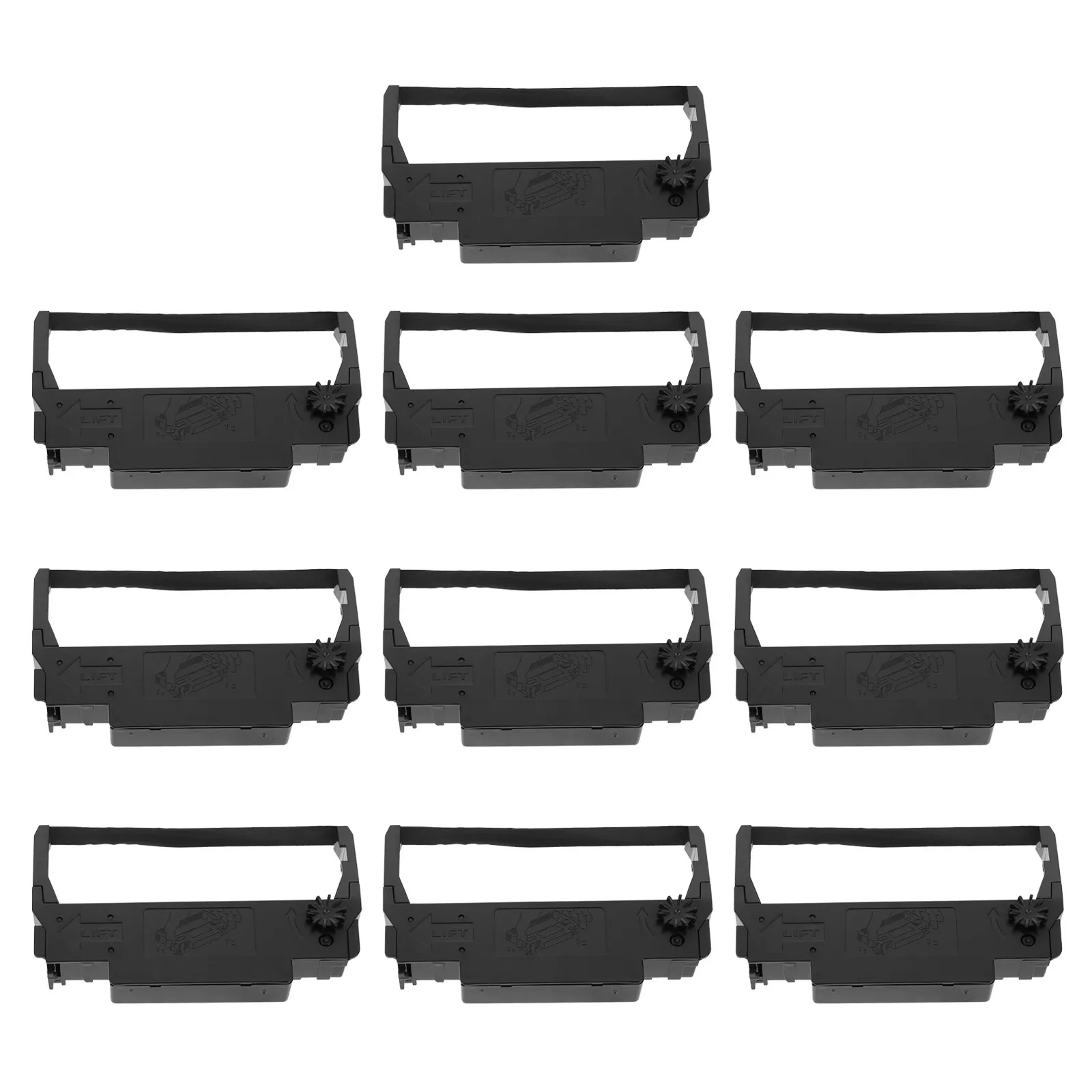 

10Pcs Nylon Cash Register Ribbon Cartridge Precise Fit Seamless Installation Resistant to Abrasion Fade Water Heat