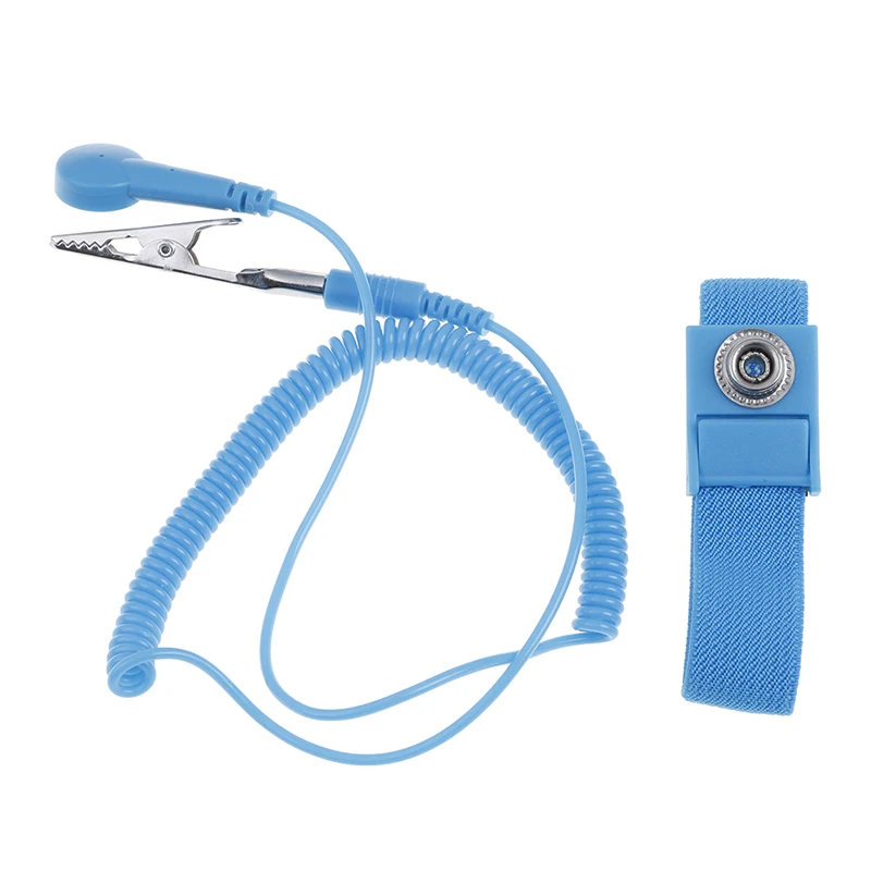 B*Adjustable ESD Discharge Cable Wrist Band Strap Hand With Spare Wristband Anti Static Bracelet Electrostatic Cordless Wireless