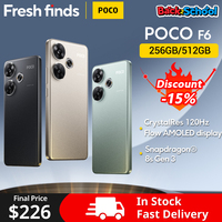 World Premiere POCO F6 Smartphone Global Version Snapdragon®8s Gen 3 NFC 120Hz Flow AMOLED 90W Turbo Charging 5000mAh Battery