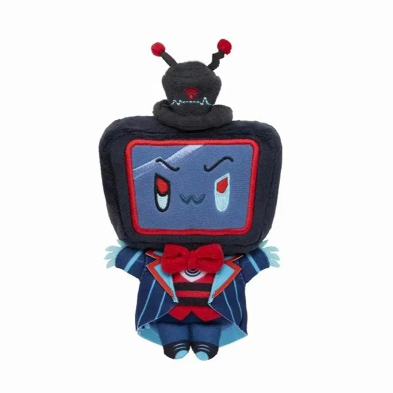 Stuffed 10cm Hazbin Evil Boss Vox Doll Pendant Plush Toy for Kids Fans Cosplay Birthday Holiday Gifts Collect XMAS Room Decorate