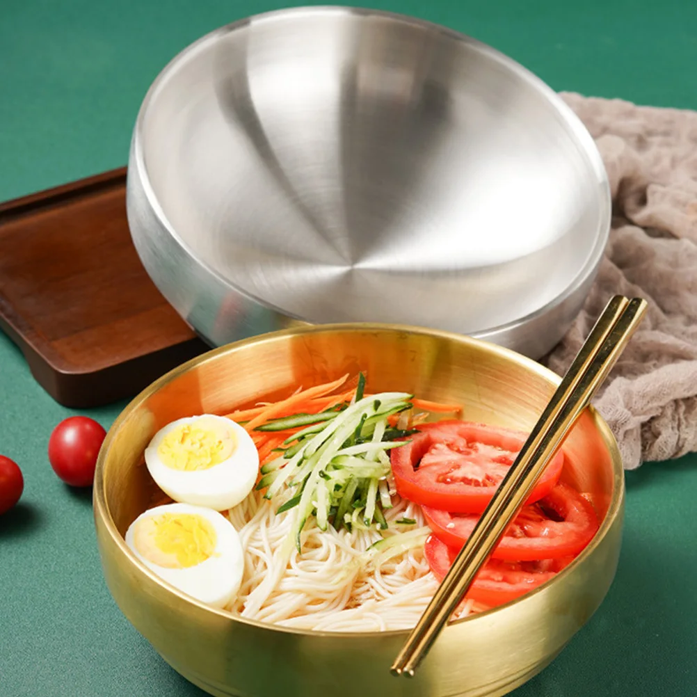 

3Pcs High-Class Stainless Steel Salad Bowl Elegant Serving Bowl Ideal for Parties and Gatherings