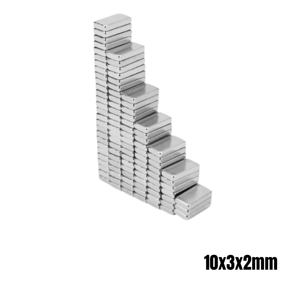 20~1000pcs 10x3x2 Mm Strong Neodymium Magnets Thickness 2mm Block Permanent Magnet 10x3x2mm Powerful Magnetic Magnets 10*3*2 Mm