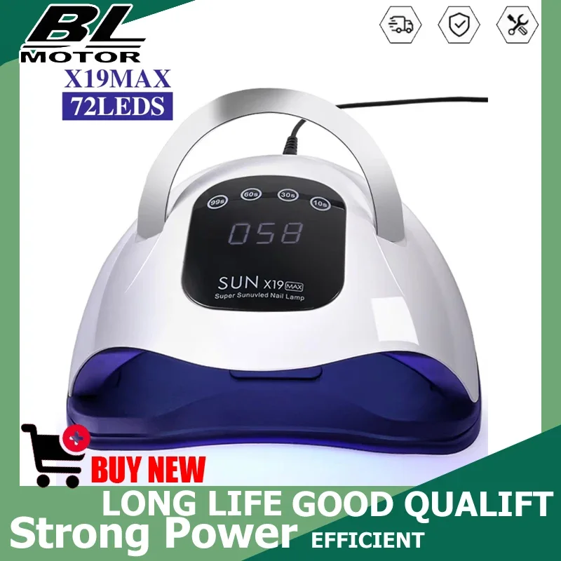 

Профессиональная УФ-лампа для ногтей LED 72 с датчиком, мощная сушилка для быстрой полимеризации гель-лака, для салонов красоты