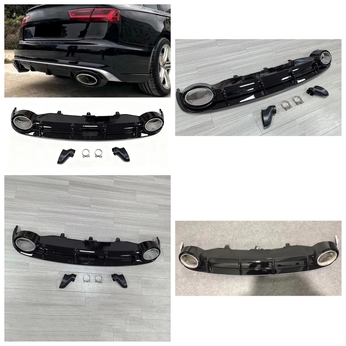 

Stlf Replacement Body Kit Rear Lip Facelift Normal Version Rear Diffuser With Tailpipe For A6 S6 C7 To RS6 Style 2013-2015