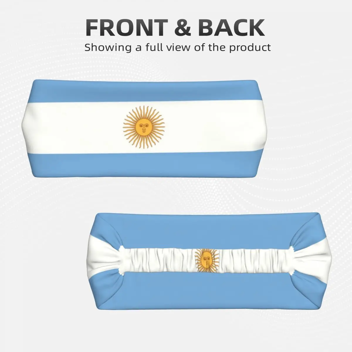 Custom Flag Of Argentina Sports Headbands for Men Women Elastic Moisture Wicking Training Sweatbands