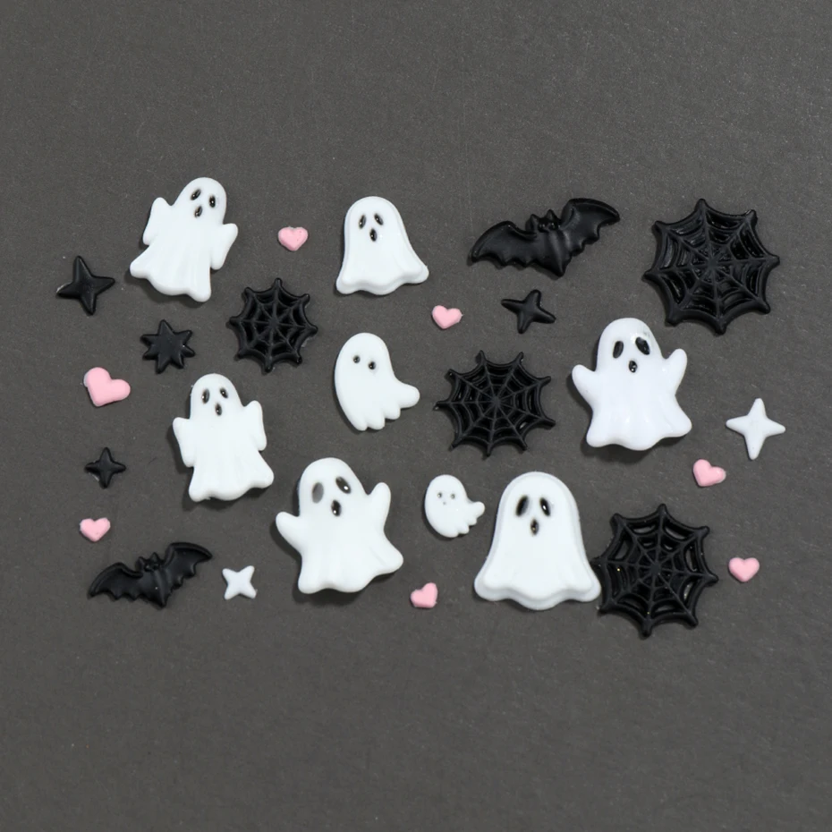 1 Stück Cartoon Kawaii Geister-Nagelstempel Horror Kürbis Spinnennetz Skelett Hand Nagelschablonen Y2K Halloween Maniküre-Werkzeuge – Detail 8