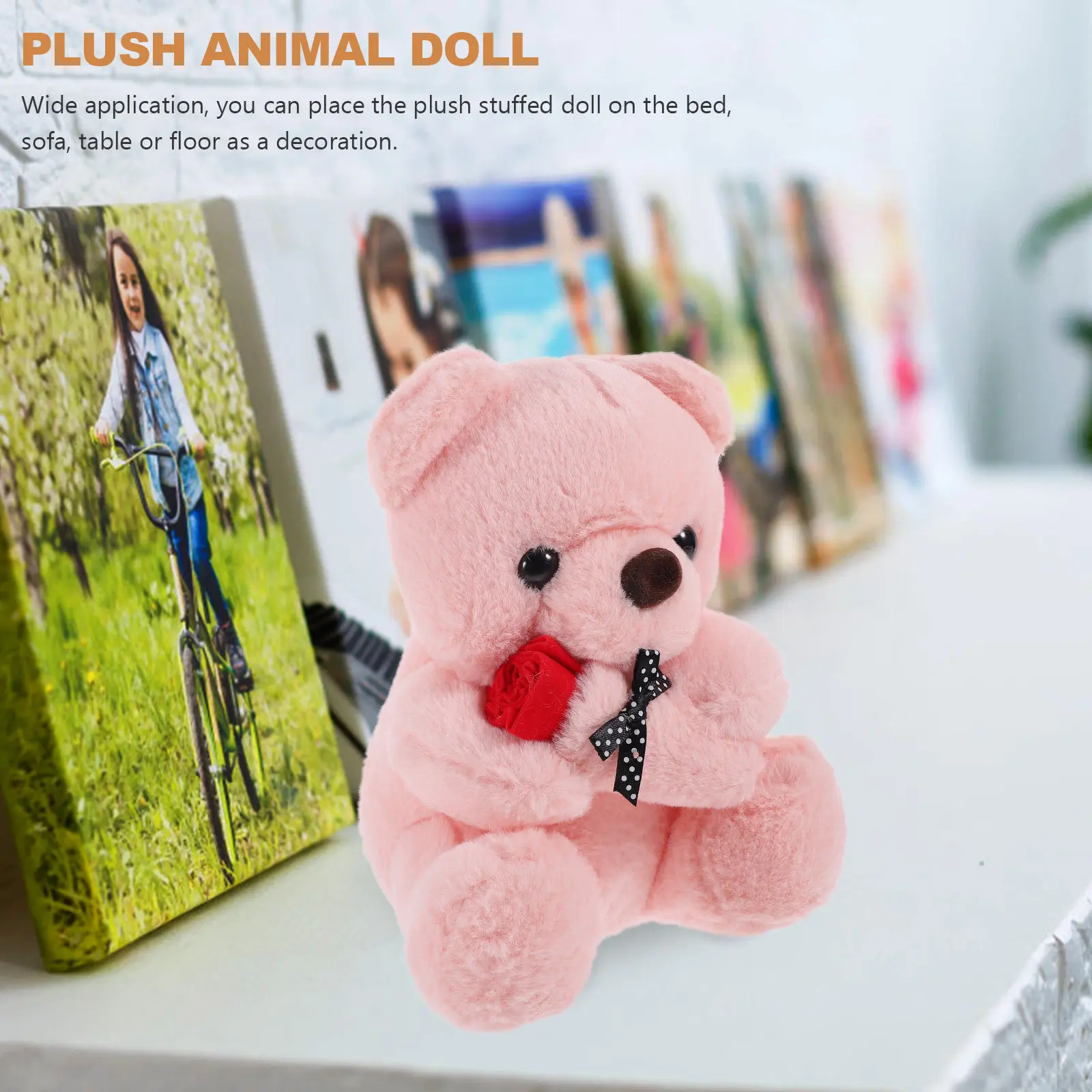 

Cute Stuffed Animal Moderate Size Soft PP Cotton Material Romantic Gift for Valentine's Day Creative Home Decoration
