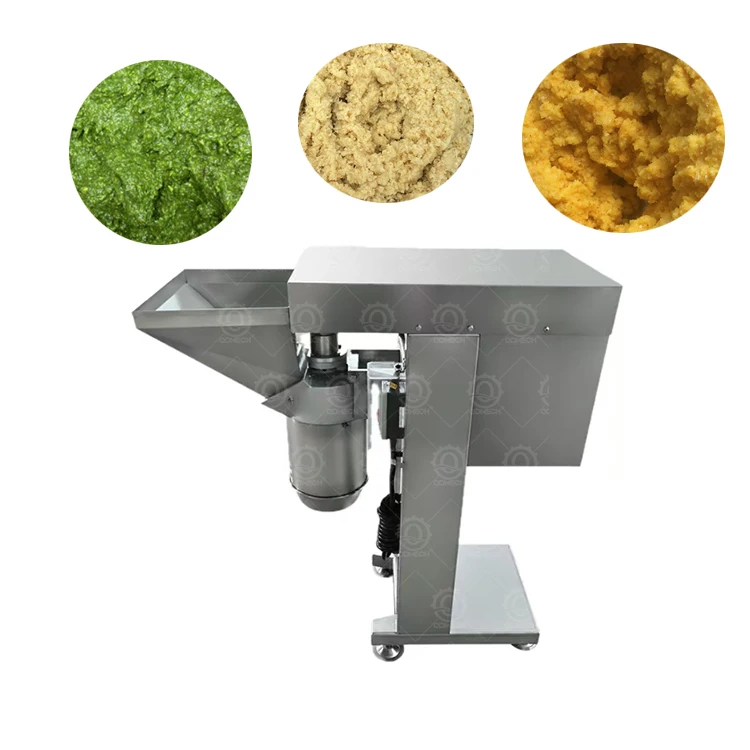 Automatic Industrial 500-800Kg Per Hour Vegetable Mash Cutting Garlic Ginger Mincer Crusher Dry Ginger Grinding Machine