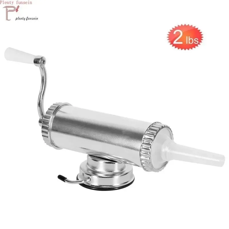 2 Pounds Aluminum Alloy Suction Cup Type Household Sausage Filling Device, Manual Sausage Making, Sausage Machine