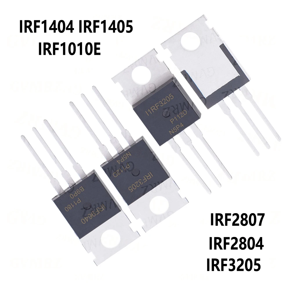 10pcs/lot TO-220 IRF1010E IRF1404 IRF1405 IRF1407 IRF2804 IRF2807 IRF3205 IRF3708 IRF3710 IRF3808 IRF4905 IRF5210 IRF5305 TO-220