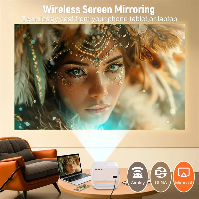 XiaomiプロジェクターAI高精細プロジェクターAndroid 4Kネイティブ1080P 650ANSIオートフォーカスBT5.2 360 °   家庭用屋外プロジェクター