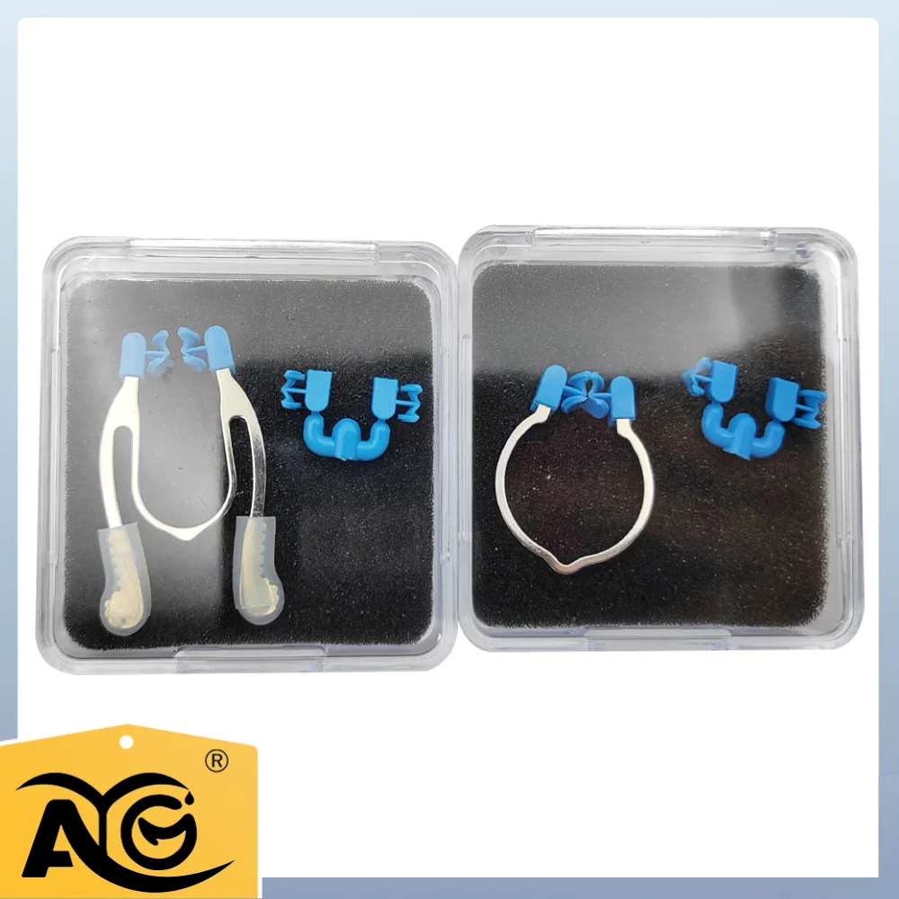 AG 1Box Dental Matrix Sectional Contoured Matrices Clamps Wedges Metal Spring Clip Rings Dentist Tools Dental Lab Instrument