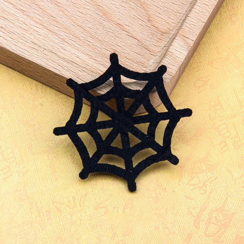 100 Stück Filzstoff-Cartoon-Halloween-Spinnen-Applikationen für Halloween-Dekoration, DIY-Haarspangen-Accessoires, Aufnäher – Detail 13