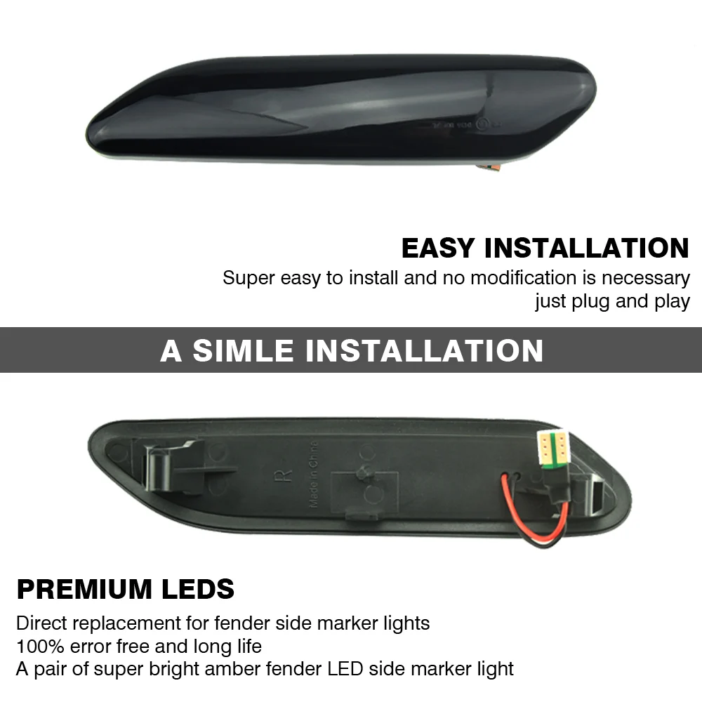 Dynamic scroll flashing LED Side Marker Indicator Lamp For MINI R61 PACEMAN (2012 - 2017)  Turn Signal Fender Lights