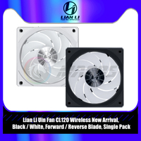 Lian Li Uin Fan CL120 Wireless New Arrival, Black / White, Forward / Reverse Blade, Single Pack