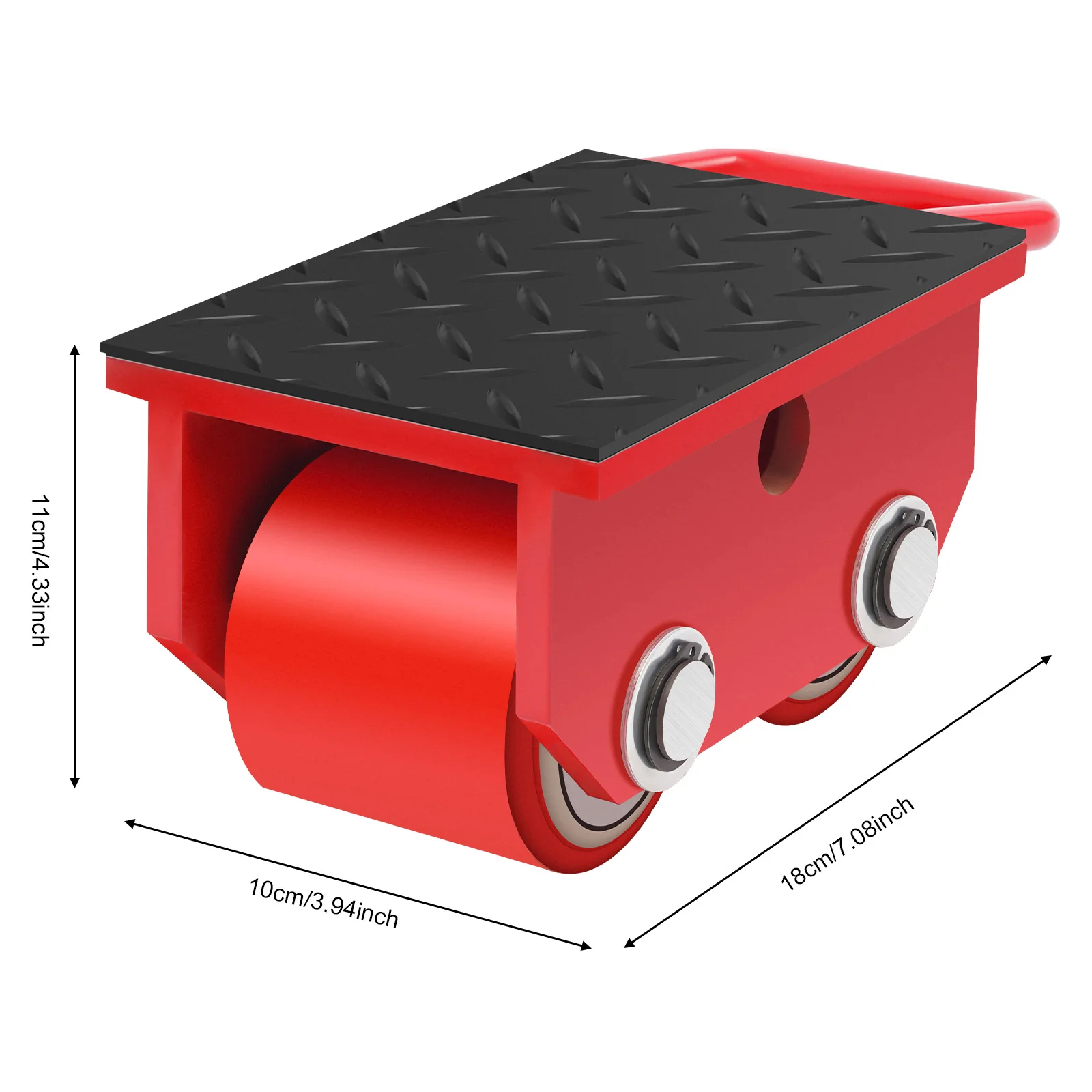 2.5T Heavy Duty Machine Dolly Skate Machinery 2 Roller Mover Cargo Trolley Cart