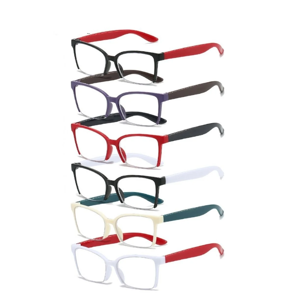 

6pcs Anti-Blue Light Reading Glasses Ultra-Light Eye Protection Readers Eyewear Unisex Elegant Comfortable Presbyopia Glasses