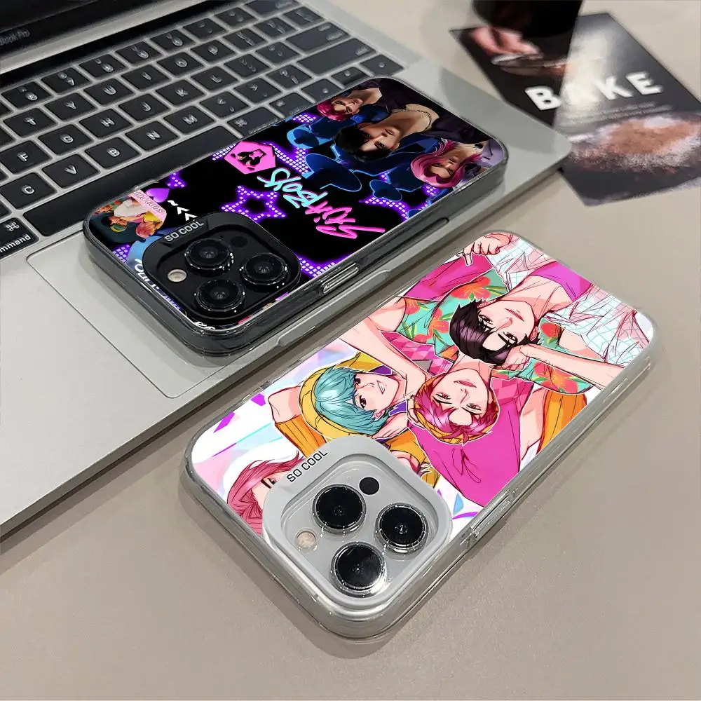 

Чехол для мобильного телефона KPOP Saja Boys для iPhone 17, 16, 15, 14, 13, 12, 11 X XR XS 8 7 Pro Max Plus, полупрозрачный цветной защитный красивый