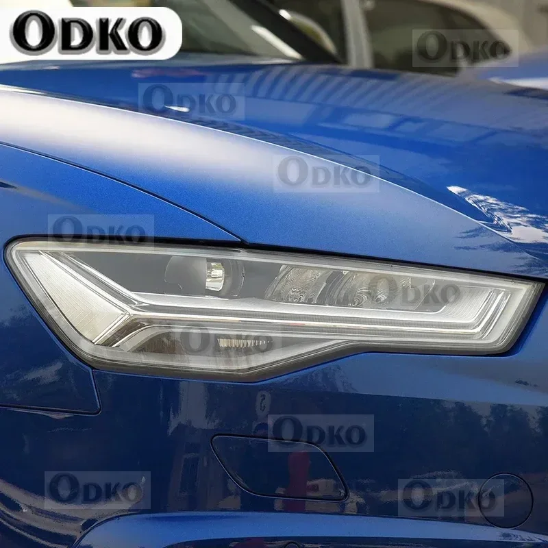 2 قطعة سيارة العلوي طبقة رقيقة واقية المدخن الأسود تينت التفاف الفينيل شفافة ملصق من البولي يوريثان لأودي A6 C7 4G S6 RS6 2012-2018 #3