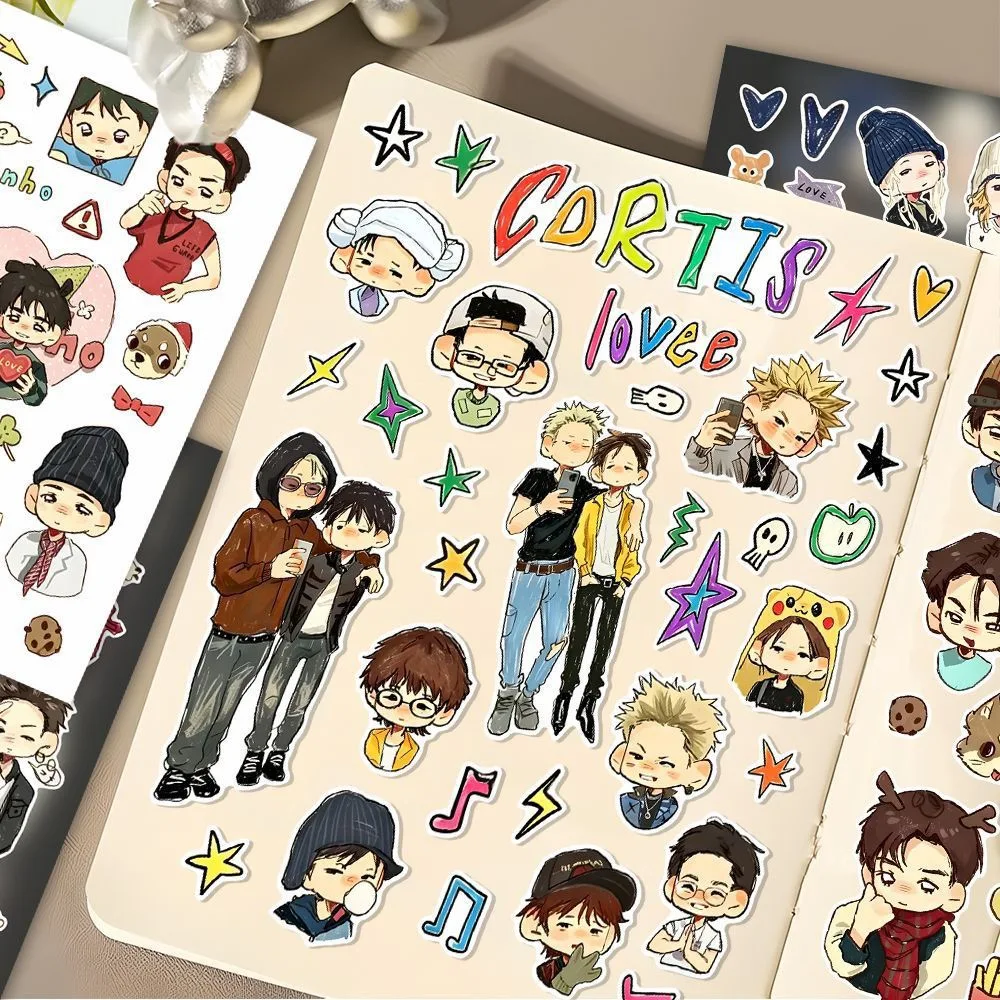 6Pcs/Set Kawaii Korean KPOP Album Photo Aesthetic  Stickers  Exquisite Idol Stickers for Kpop Fans Collection