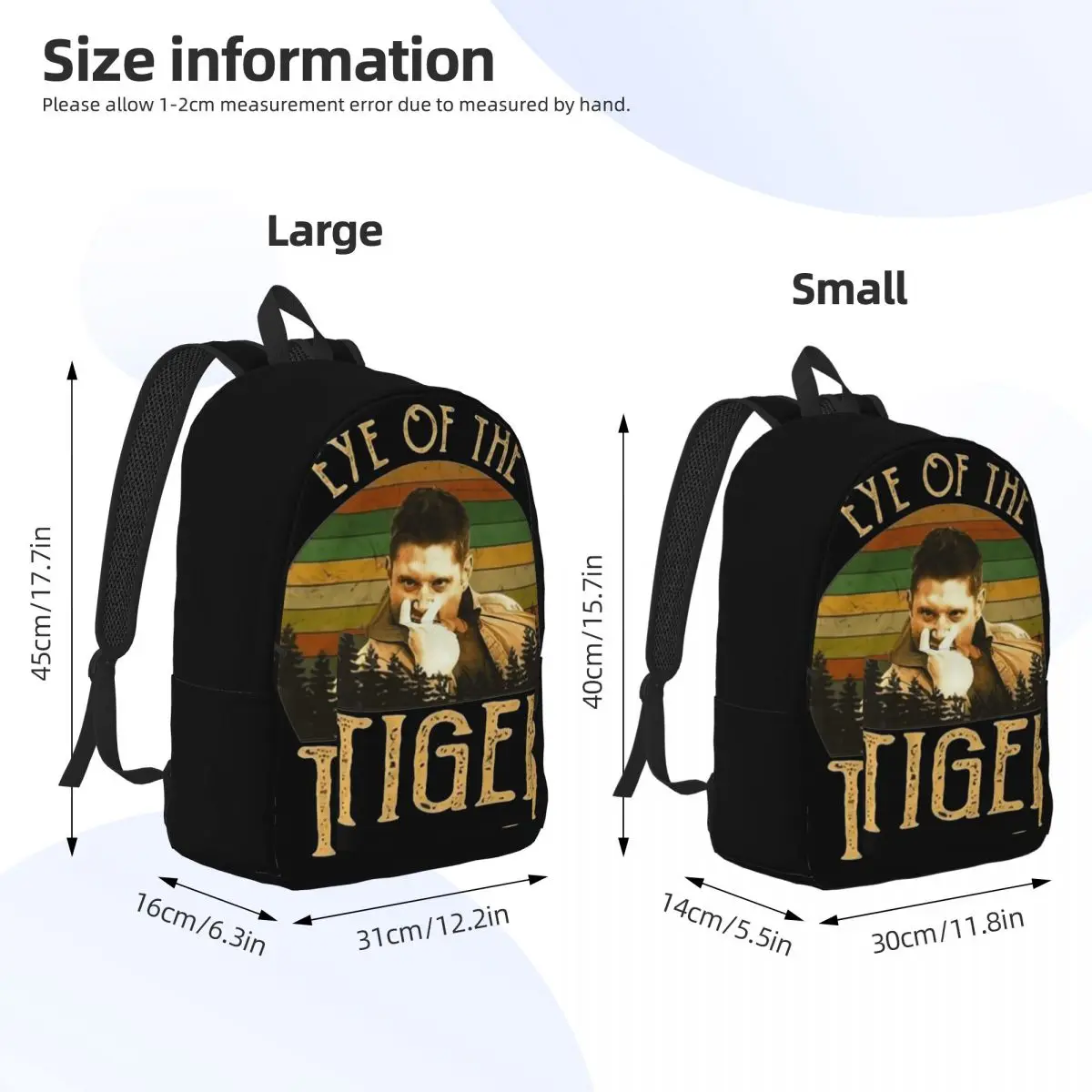 Winchester-Sac à dos smile Natural Eye Of The Tiger pour hommes, sac à dos d'extérieur, sac de voyage, sac de randonnée pour étudiants, sac initié pour ordinateur portable, mode, ROM