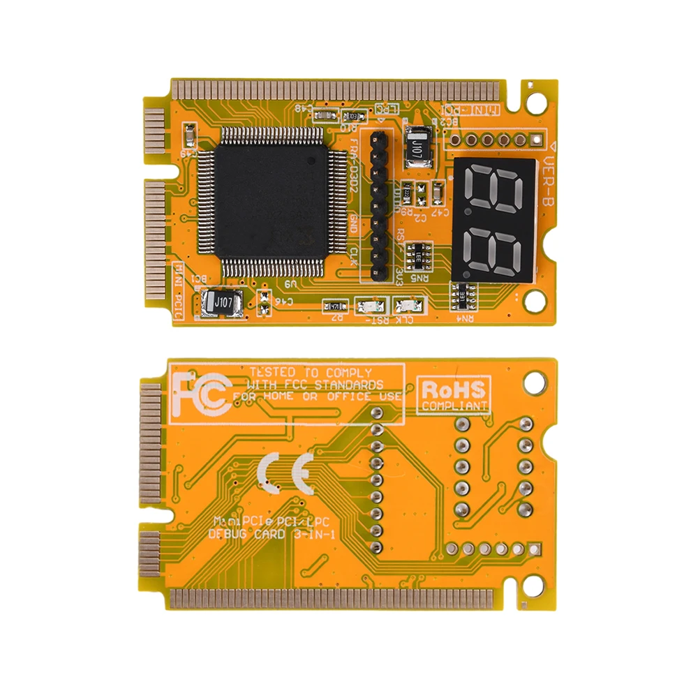 3 in 1 Diagnostic Post Card USB Mini pci-e PCI E PCI LPC PC Analyzer Tester pci express Tester adapter For Notebook Express Card