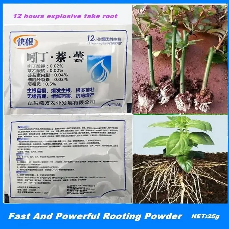 25g Fast Powerful Rooting Powder Hormone Regulators Growing Recovery Germination Vigor Aid Fertilizer Garden